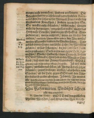 Die Reformirten Prediger lehren alle mit einander.