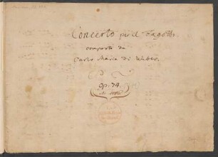 Konzerte; fag, orch; F-Dur; J 127; WeV N.14b; op.75