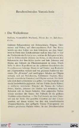 Beschreibendes Verzeichnis (Nr. 1 - 82)