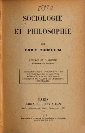 Sociologie et philosophie