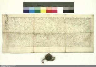 Revers Valentins von Geyso zu Völkershausen und Mansbach bezüglich der Belehnung mit einem Teil des Schlosses in Mansbach und weiteren im Einzelnen aufgeführten Lehen durch Bernhard Gustav Markgraf von Baden[-Durlach], Abt von Fulda