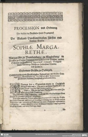 Procession und Ordnung