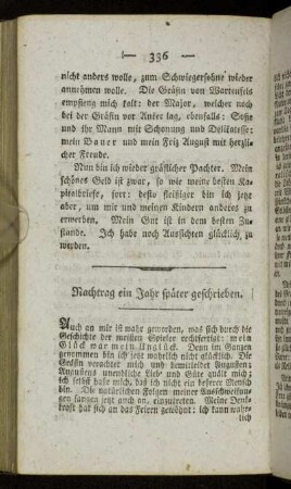 Nachtrag ein Jahr später geschrieben.