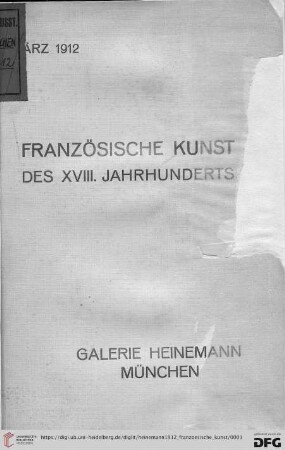 Französische Kunst des XVIII. Jahrhunderts