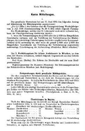 333-338, III. Kurze Mitteilungen