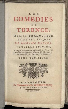 T.3: Les Comedies De Terence. Tome Troisieme