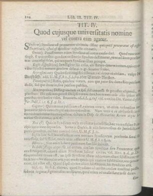 Tit. IV. Quod cujusque universitatis nomine vel contra cam agatur.