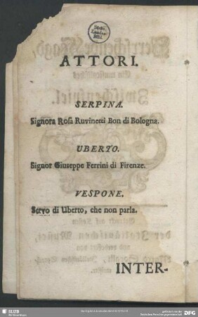 Attori / Personen