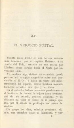 XV. El servicio postal