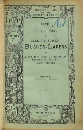 Katalog. 72. 1886