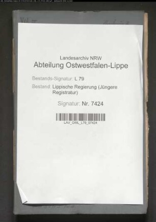 Chaussee von Schötmar nach Retzen - Band 3