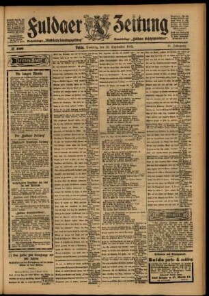 Dritte Ausgabe vom Samstag, den 26. September 1903.