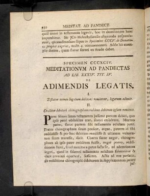 930-933, Sp. 394. De Adimendis legatis