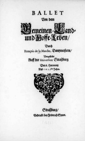 Ballet Von dem Gemeinen-Land-und Hoffe-Leben