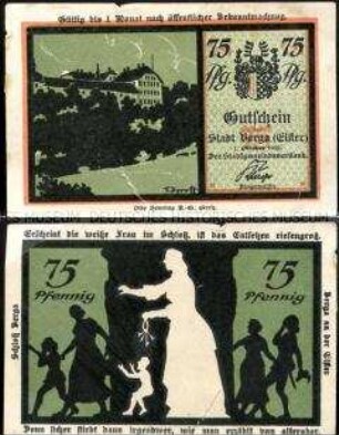 Berga 75 Pfennig, Notgeldserie