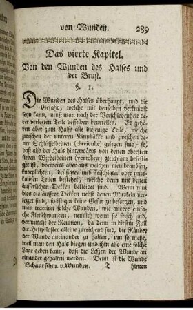 Das vierte Kapitel. Von den Wunden des Halses und der Brust.