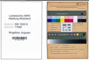Entnazifizierung Auguste Ringelhan, geb. 13.08.1899 ()
