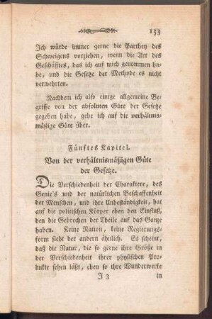 Fünftes Kapitel. Von der verhältnismäßigen Güte der Gesetze