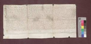 Hans Streubin von Dossenbach leiht von der Kirchenpflege Dossenbach 20 Pfund Stäbler, verzinslich mit einem Pfund Stäbler.