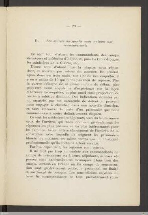 B. - Les sources auxquelles nous puisons nos renseignements