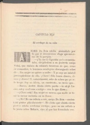 Capítulo XLV - El verdugo de su vida