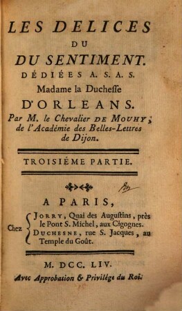 Les Delices Du Sentiment, 3