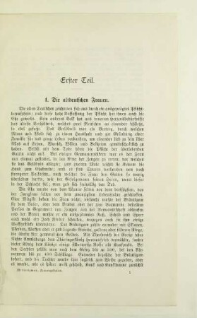 1. Die altdeutschen Frauen