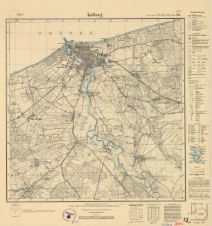 1859 (alte Nr.: 521) Kolberg, Meßtischblatt (4 cm - Karte)