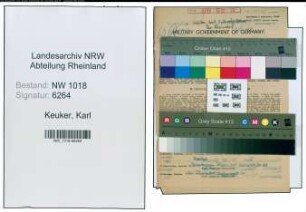 Entnazifizierung Karl Keuker , geb. 06.02.1910 (Lehrer)