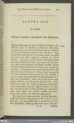 Lettre XLII. Au même