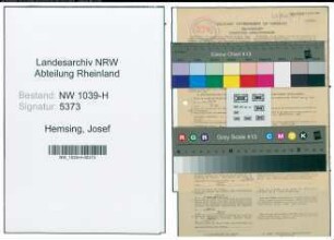 Entnazifizierung Josef Hemsing , geb. 26.07.1896 (Fleischbeschauer)