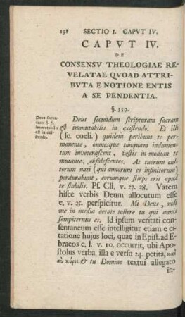 Caput IV. De Consensu Theologiae Reuelatae Quoad Attributa E Notione Entis A Se Pendentia.