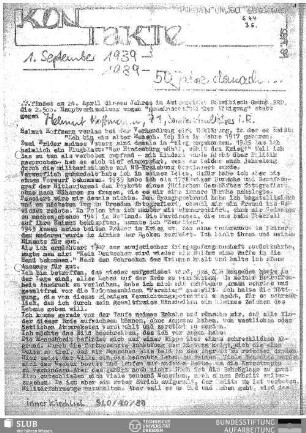 1989,Sep.: Kontakte : Informations-Rundbrief des Jugendpfarramts Leipzig