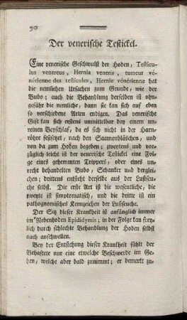 Der venerische Testickel.