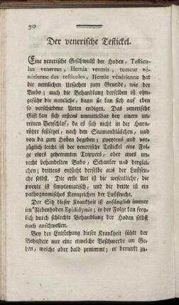 Der venerische Testickel.