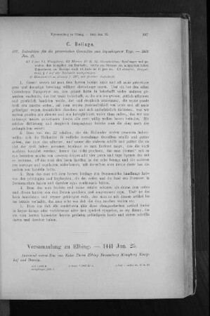 Versammlung zu Elbing. - 1441 Jun. 25.