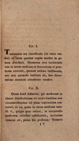 Quaedam ad taxionomiam morborum : diss. inaug.