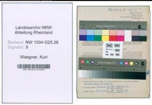 Entnazifizierung Kurt Waegner , geb. 16.08.1905 (Einzelhaendler)