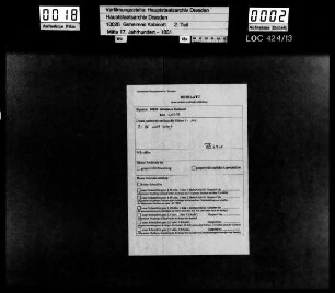 Rapporte von der Bataille bei Kesselsdorf