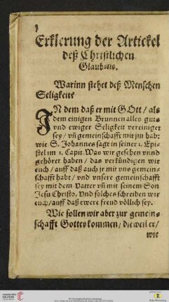 Erklerung der Artickel dess Christlichen Glaubens