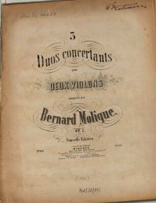 3 Duos concertants : pour 2 violons ; op. 2