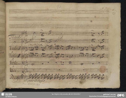 La Fedeltà in amore. Excerpts - Mus.3549-F-36,4 : S, orch, b