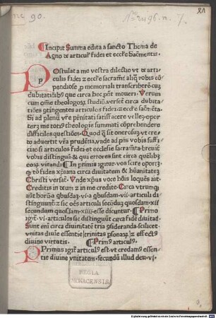 De articulis fidei et ecclesiae sacramentis