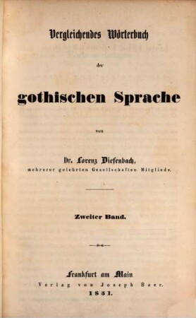 Vergleichendes Wörterbuch der gothischen Sprache. 2