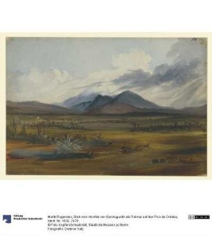 Blick vom Hochtal von San Augustín del Palmar auf den Pico de Orizaba