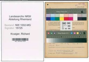 Entnazifizierung Richard Krueger , geb. 16.07.1922 (Arbeiter)