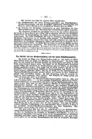 Der Artikel 143 der Reichsverfassung und die neuen Besoldungsgesetze