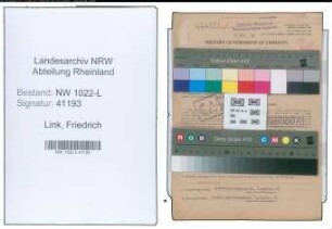 Entnazifizierung Friedrich Link , geb. 26.11.1889 (Bahnbeamter)