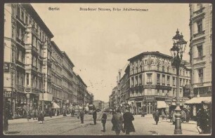 Ansichtskarte „Dresdener Strasse, Ecke Adalberstrasse“