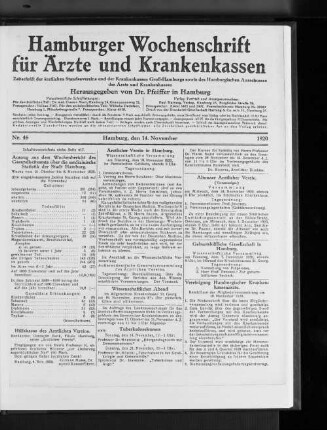 Geburtshilfliche Gesellschaft in Hamburg.